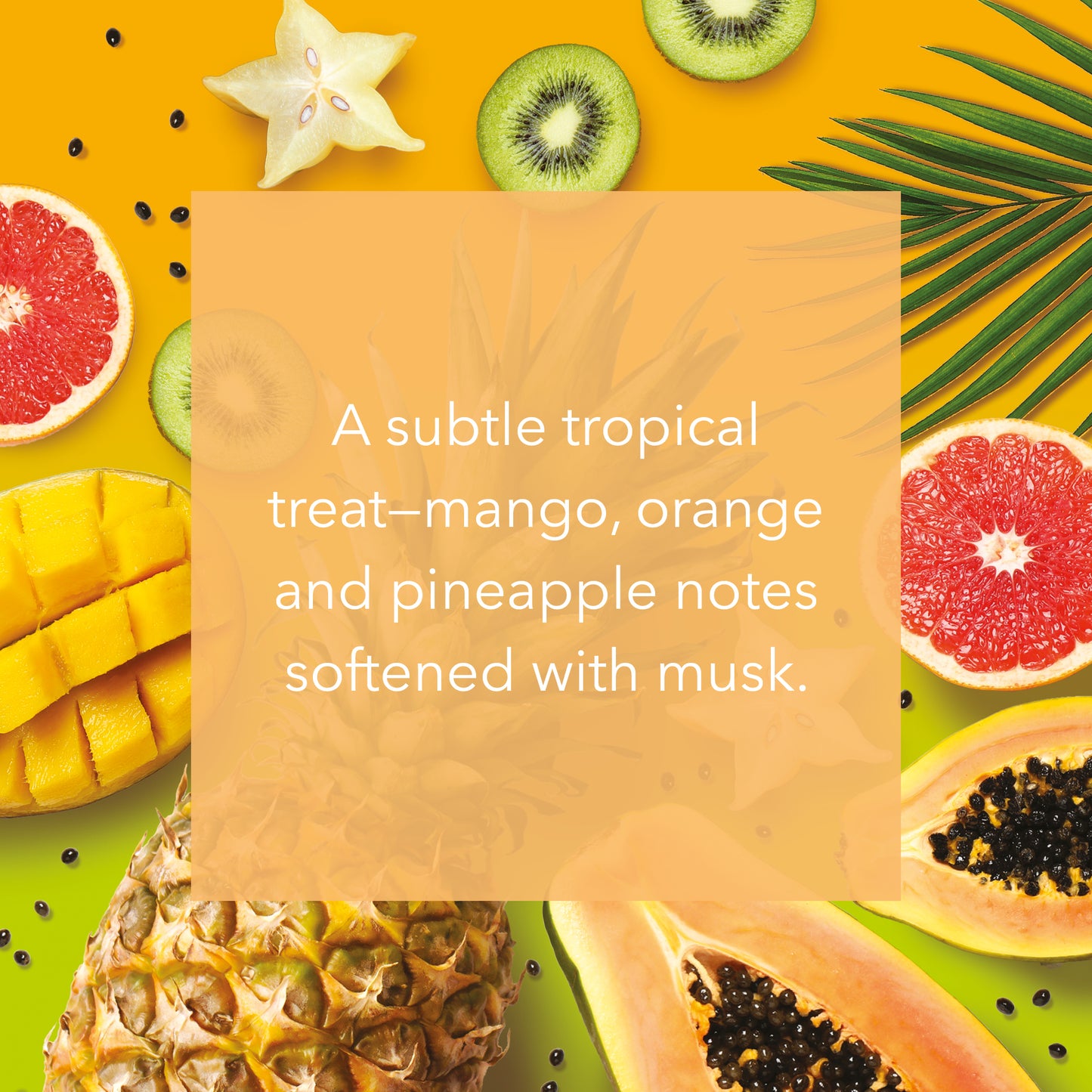 Exotic Fruits Small Jar Yankee Candle® Home Inspiration® Exotic Fruits Candle – a subtle tropical treat with scents of mango, orange and pineapple softened with musk.