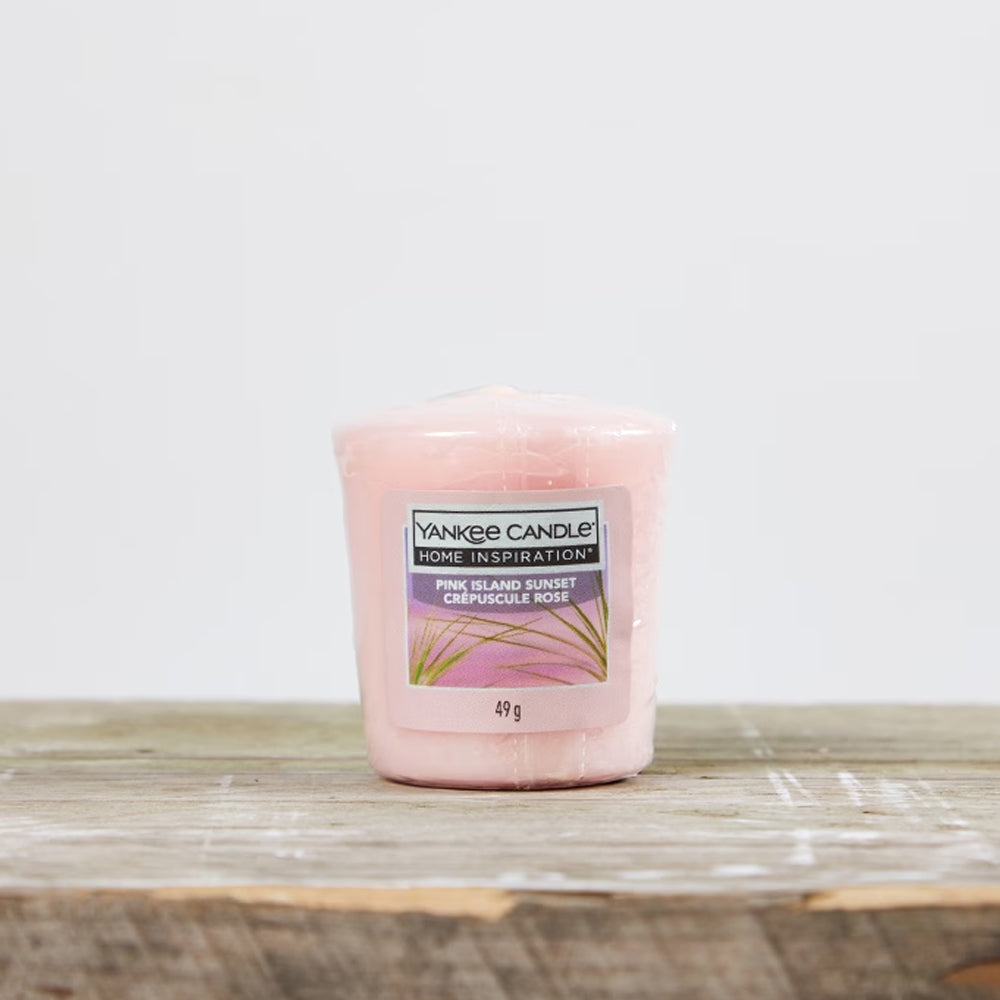 Pink Island Sunset Votive