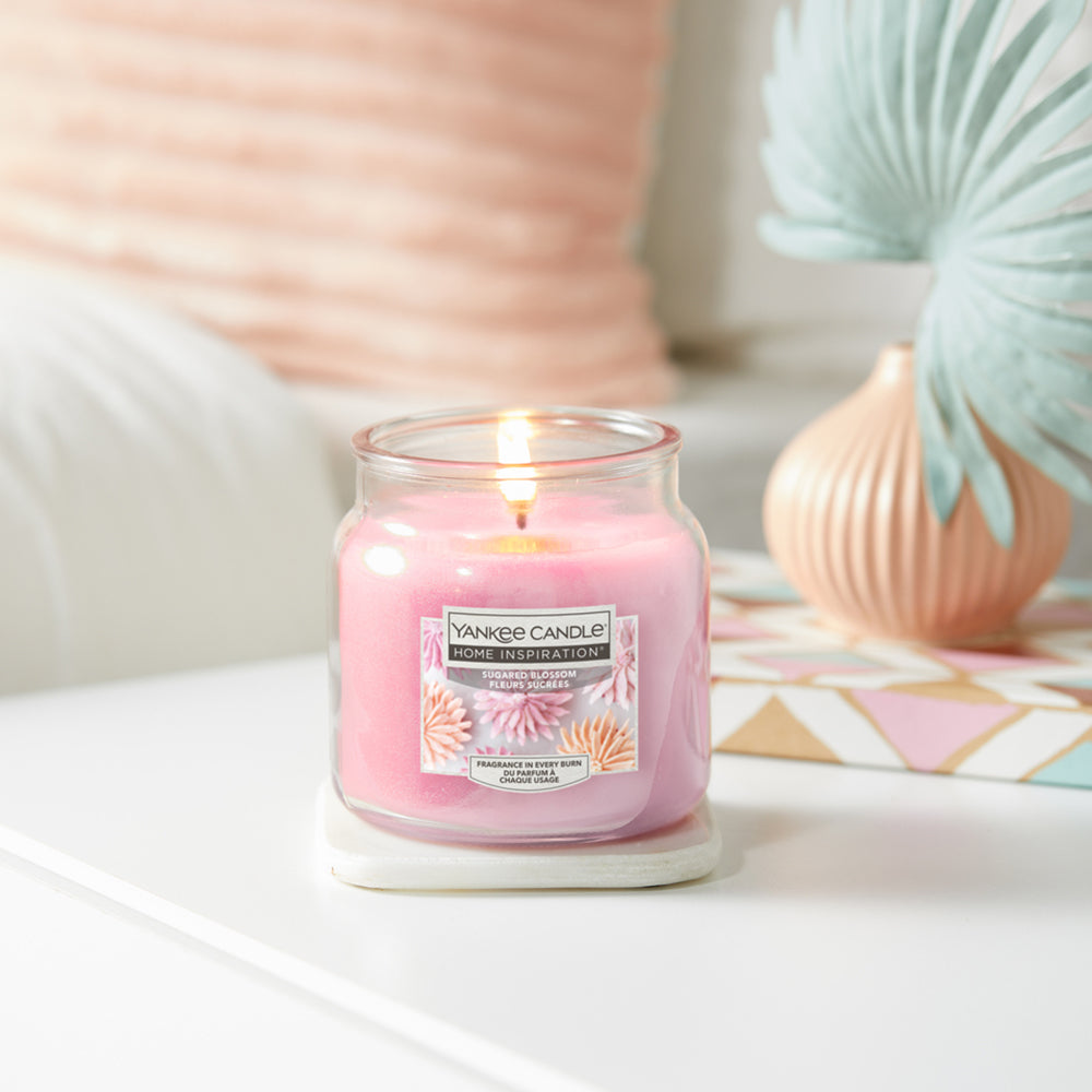 Sugared Blossom Medium Jar Colourful blossoms, sparkling with sugar crystals, placed upon a delicious frosted confection.