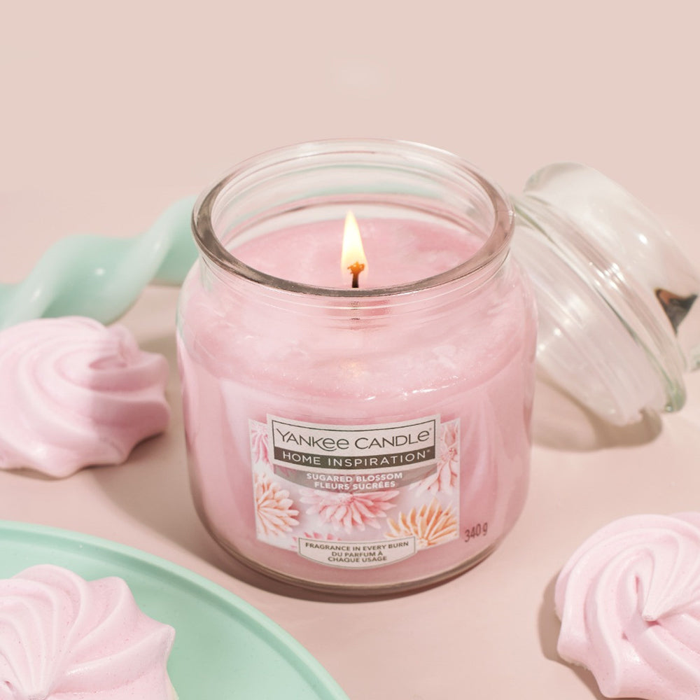 Sugared Blossom Medium Jar Colourful blossoms, sparkling with sugar crystals, placed upon a delicious frosted confection.