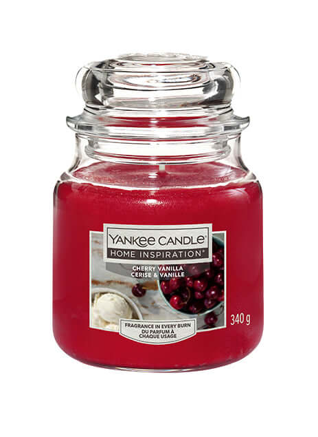 Cherry Vanilla Medium Jar Fill your home with the sweet, sharp fragrance of Cherry Vanilla from Yankee Candle® Home Inspiration® . A treat to savor of perfectly ripe, plump cherries and rich, creamy vanilla.