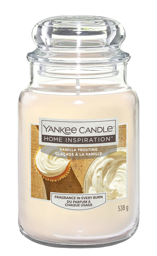 Vanilla Frosting Large Jar Surround yourself with the scent of creamy, sugary confections with this Yankee Candle® Home Inspiration® fragrance. 